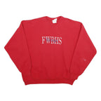 HANES Mens Red FWBHS Logo Crew Neck XL Cotton Blend Sweatshirt Casual Pullover