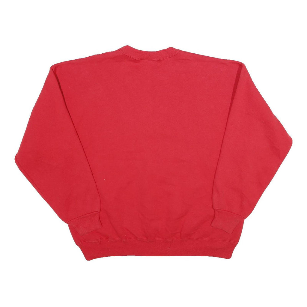 HANES Mens Red FWBHS Logo Crew Neck XL Cotton Blend Sweatshirt Casual Pullover