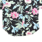 CC HUGHES Womens Black Floral Print Short Sleeve Shirt XL Casual Summer Top