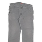 DICKIES Mens Regular Grey Cotton Blend Denim W36 L32 Workwear Zip Closure Jeans