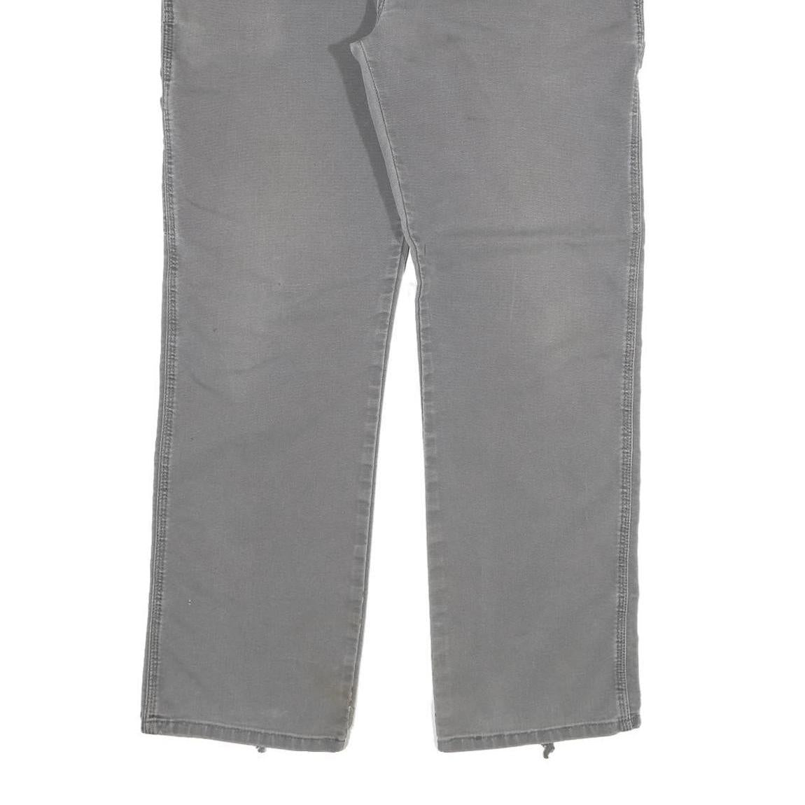 DICKIES Mens Regular Grey Cotton Blend Denim W36 L32 Workwear Zip Closure Jeans