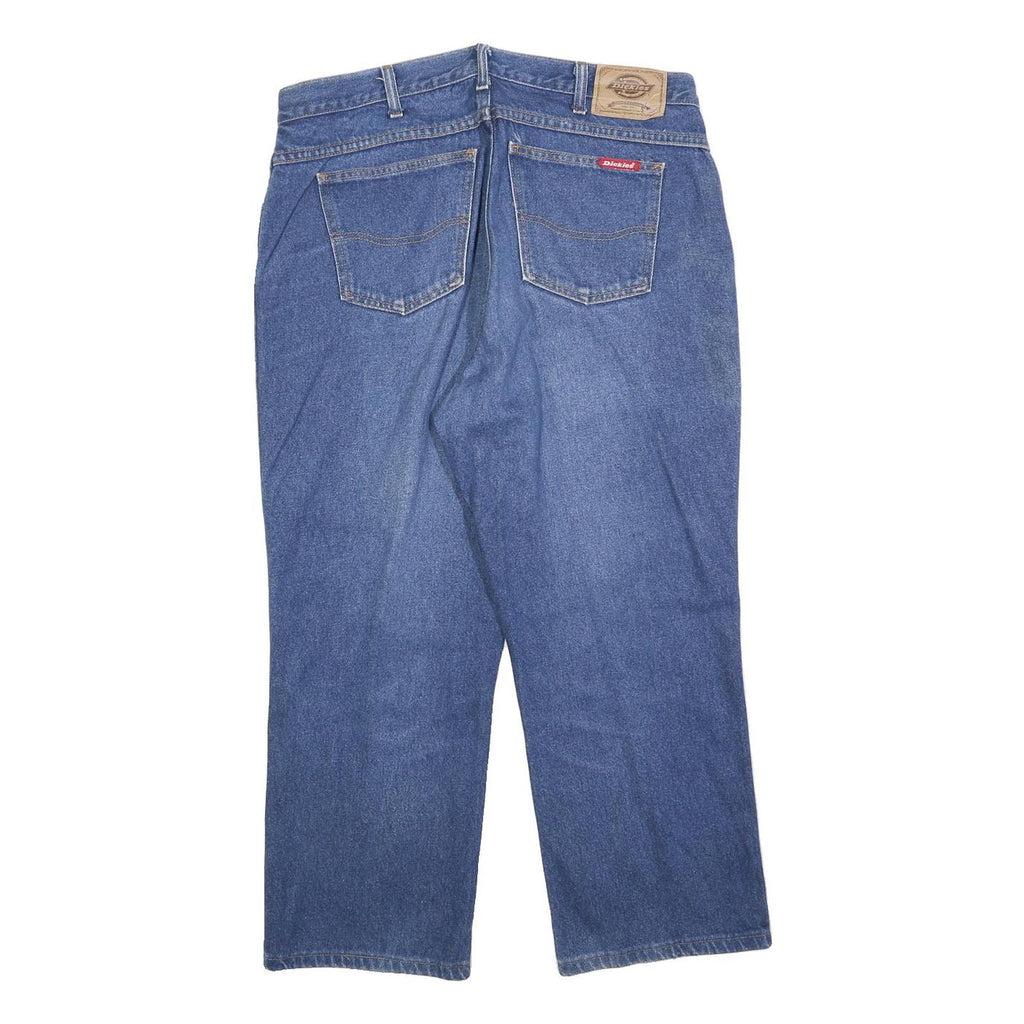 DICKIES Mens Jeans Blue Regular Straight Denim Medium W36 L25 Classic Fit