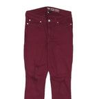 GAP Womens Slim Skinny Jeans Burgundy Cotton Blend W27 L27 Legging Skimmer