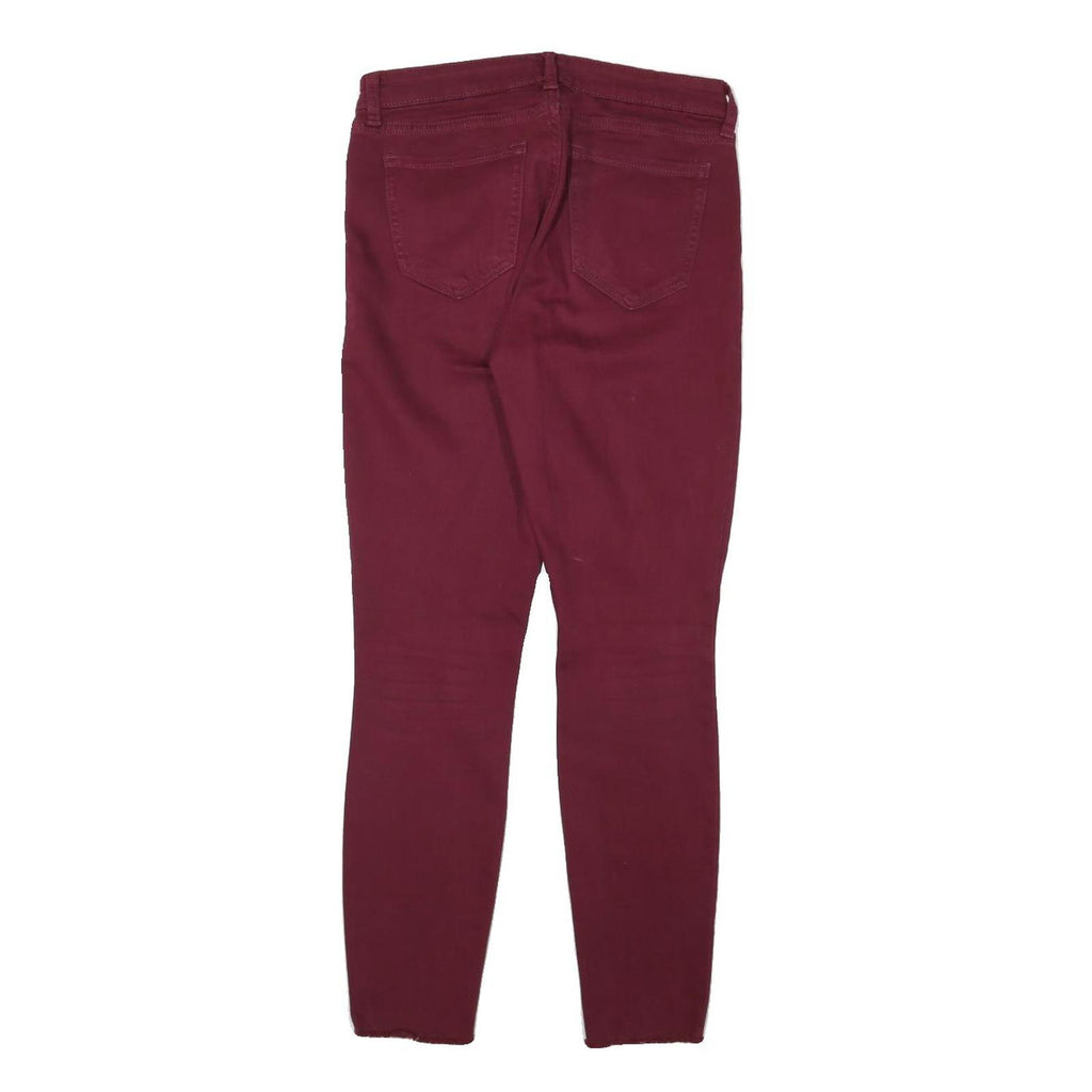GAP Womens Slim Skinny Jeans Burgundy Cotton Blend W27 L27 Legging Skimmer