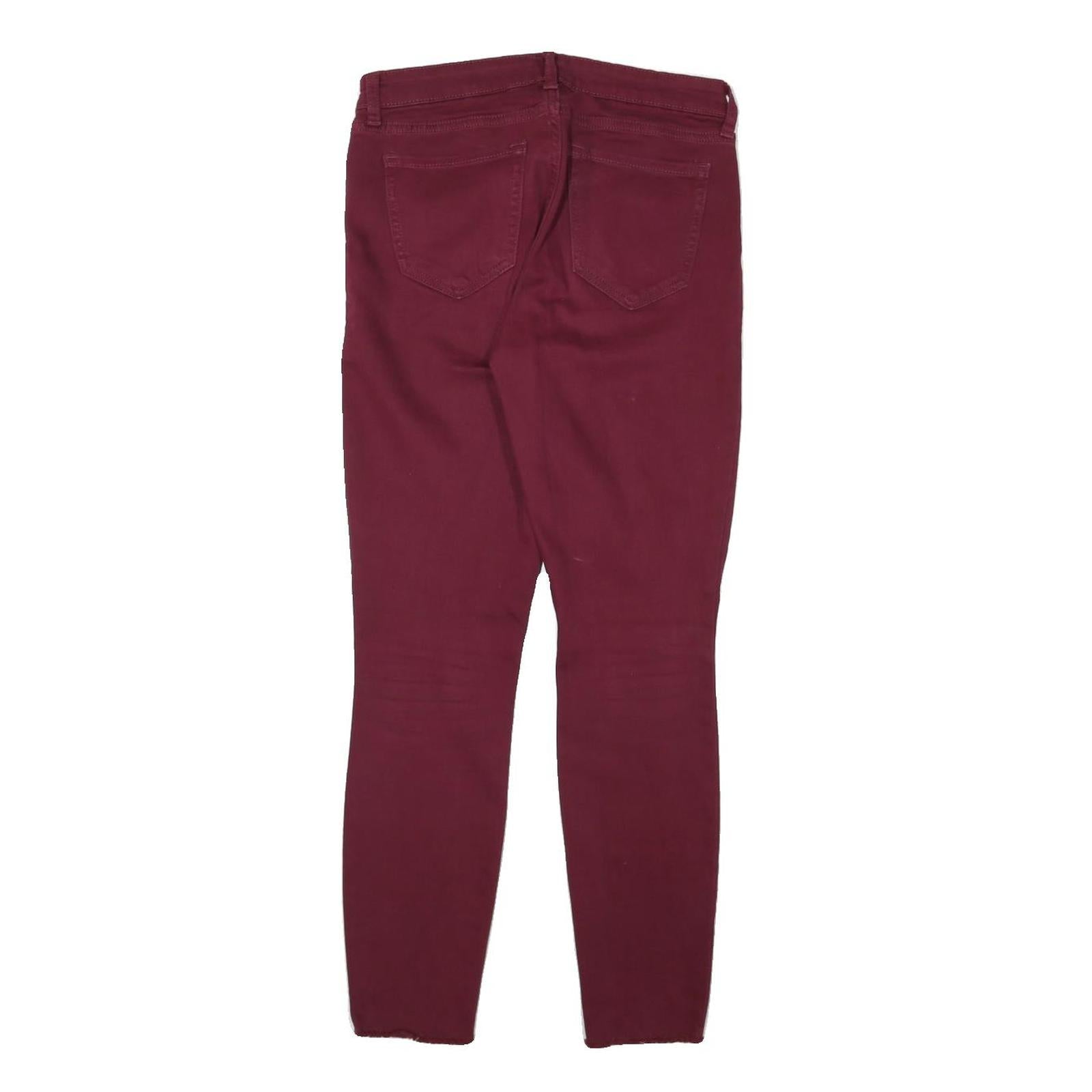 GAP Womens Slim Skinny Jeans Burgundy Cotton Blend W27 L27 Legging Skimmer