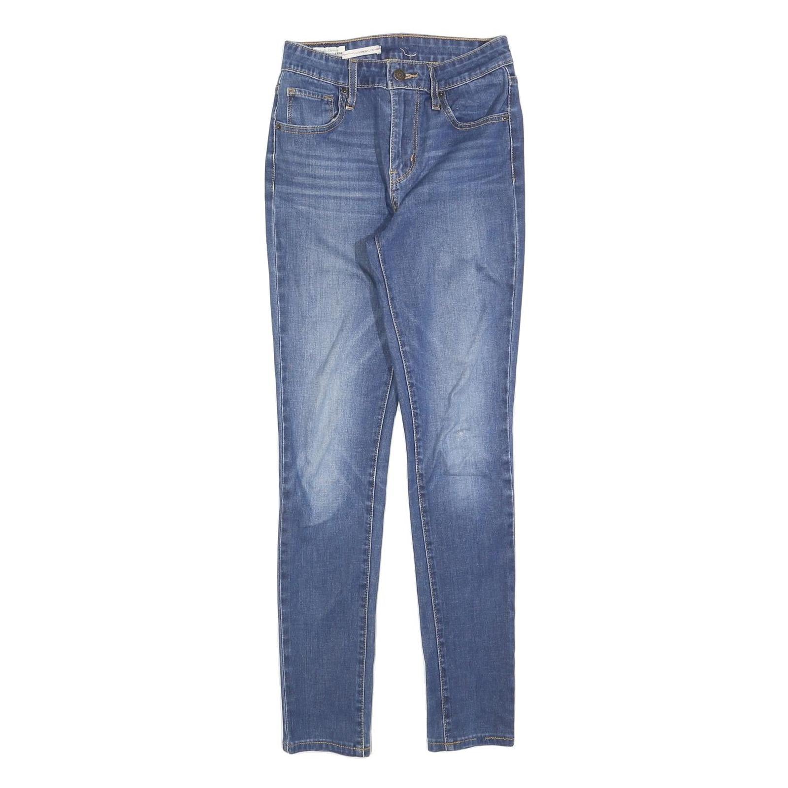 LEVI'S 721 Womens Slim Skinny Denim Medium Blue Cotton Blend Jeans W25 L30