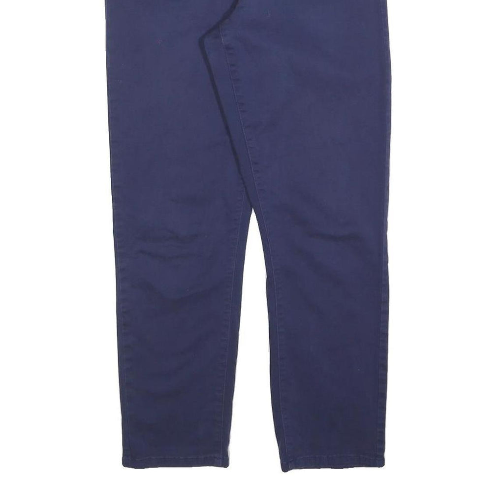 CALVIN KLEIN JEANS Womens Cotton Blend Blue Slim Slim Leg Trousers W30 L28