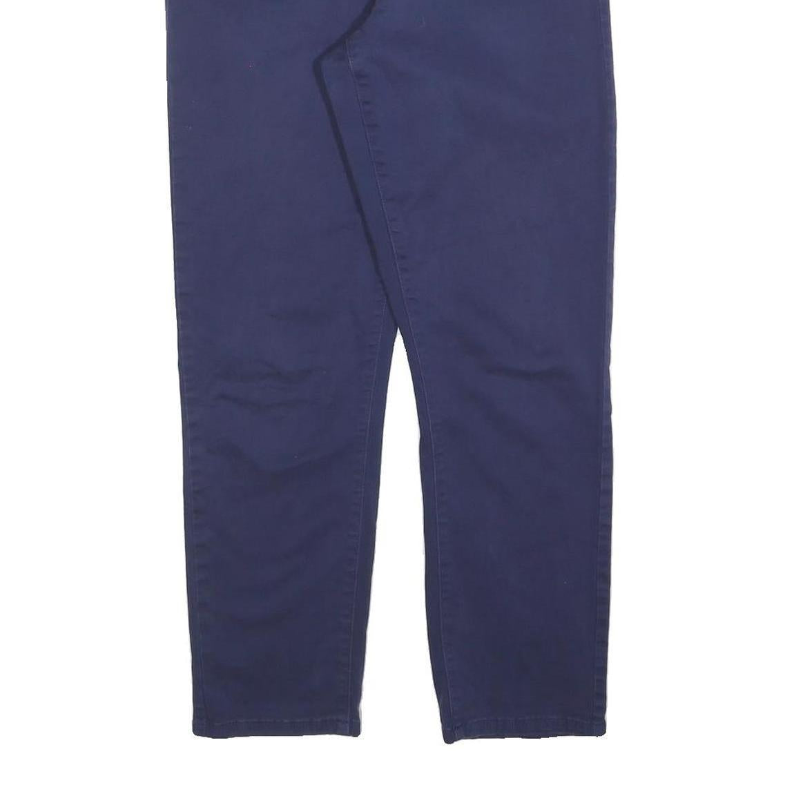 CALVIN KLEIN JEANS Womens Cotton Blend Blue Slim Slim Leg Trousers W30 L28