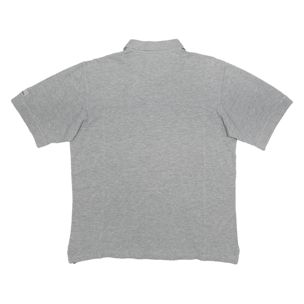 ADIDAS Mens Grey Polo Shirt M Cotton Short Sleeve Basic Casual Sports