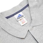 ADIDAS Mens Grey Polo Shirt M Cotton Short Sleeve Basic Casual Sports