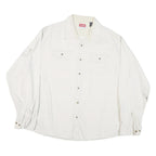 WRANGLER Mens White Shirt XL Cotton Blend Casual Long Sleeve Button Down