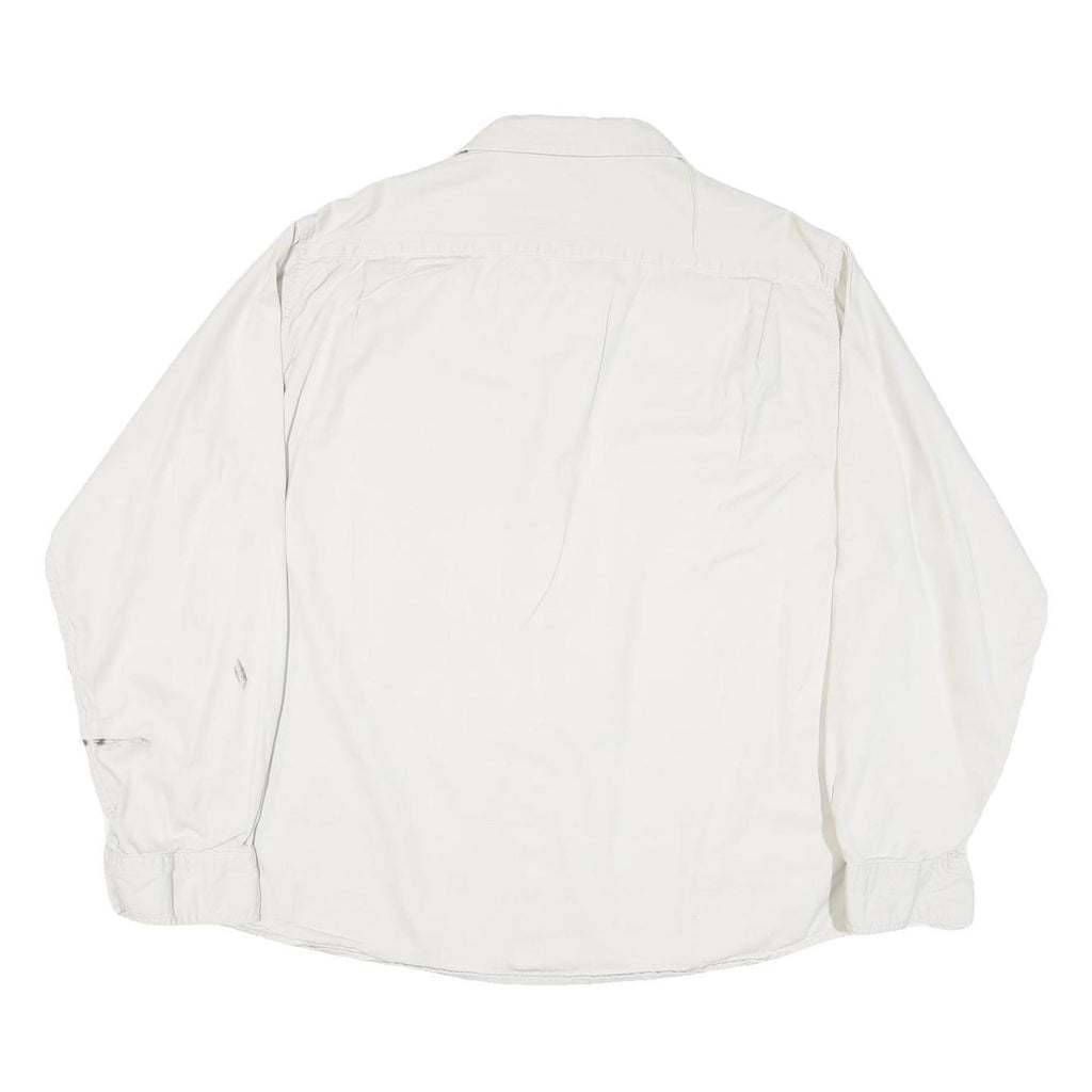 WRANGLER Mens White Shirt XL Cotton Blend Casual Long Sleeve Button Down