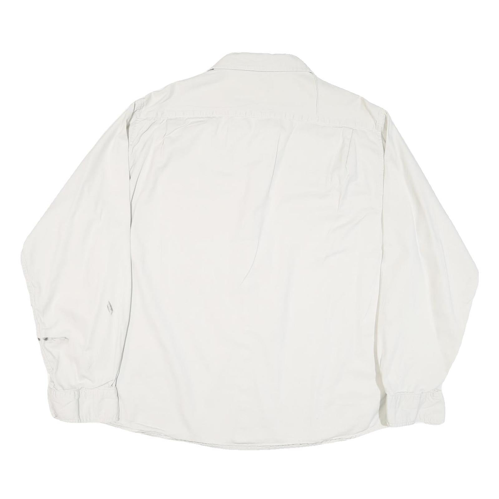 WRANGLER Mens White Shirt XL Cotton Blend Casual Long Sleeve Button Down