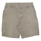 CARHARTT Mens Shorts Beige Casual Plain L W36 Workwear Utility Durable