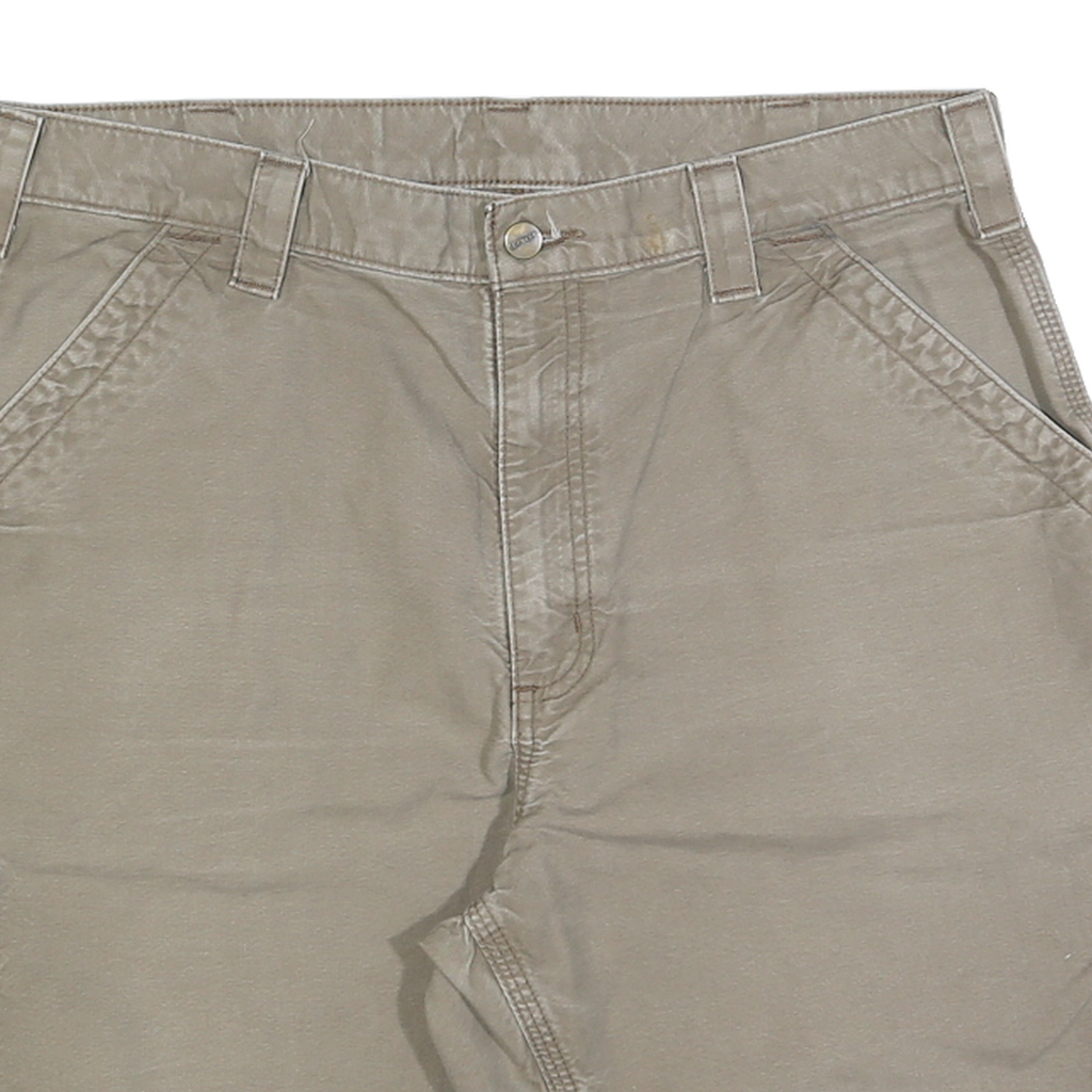 CARHARTT Mens Shorts Beige Casual Plain L W36 Workwear Utility Durable