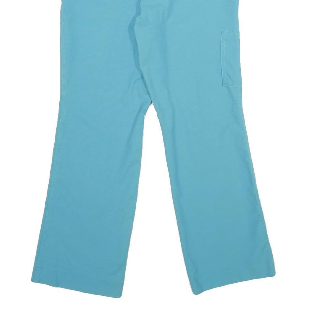 Womens Regular Blue Trousers W30 L30 Zip Pocketed Casual Fit