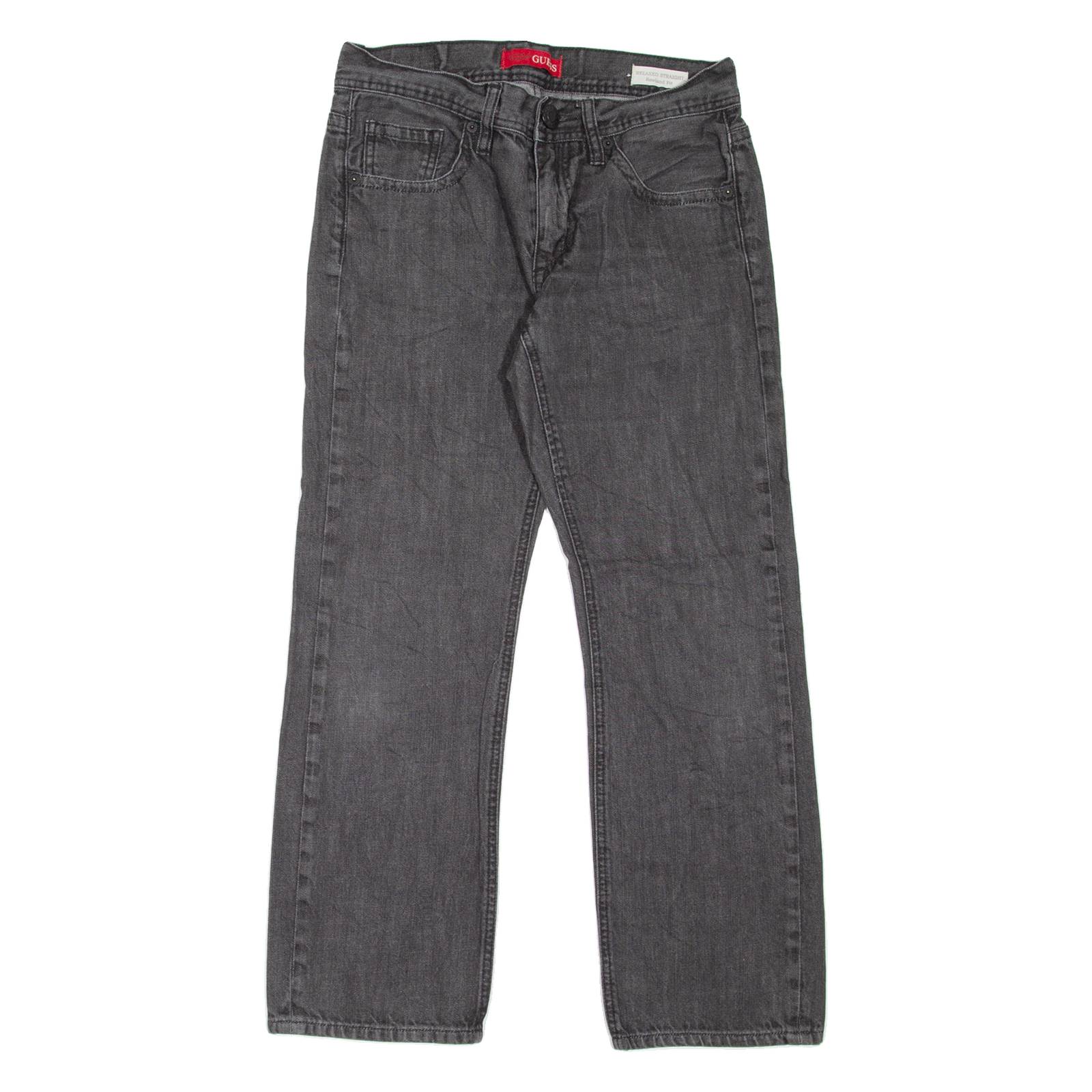 GUESS Rowland Mens Jeans Grey Relaxed Straight W30 L27