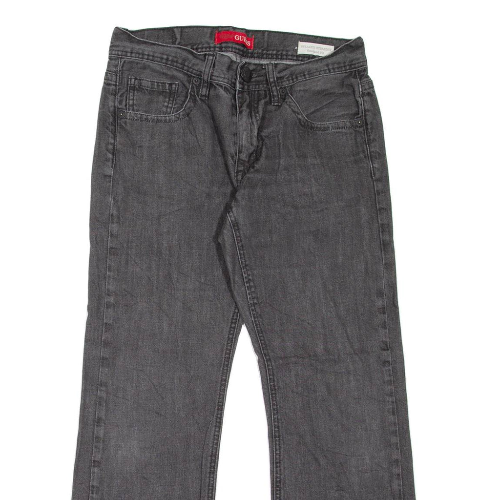 GUESS Rowland Mens Jeans Grey Relaxed Straight W30 L27
