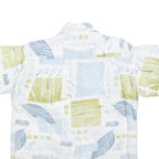 SCHILD Mens Blue & Green Pattern Shirt L Casual Cotton Blend Summer Style
