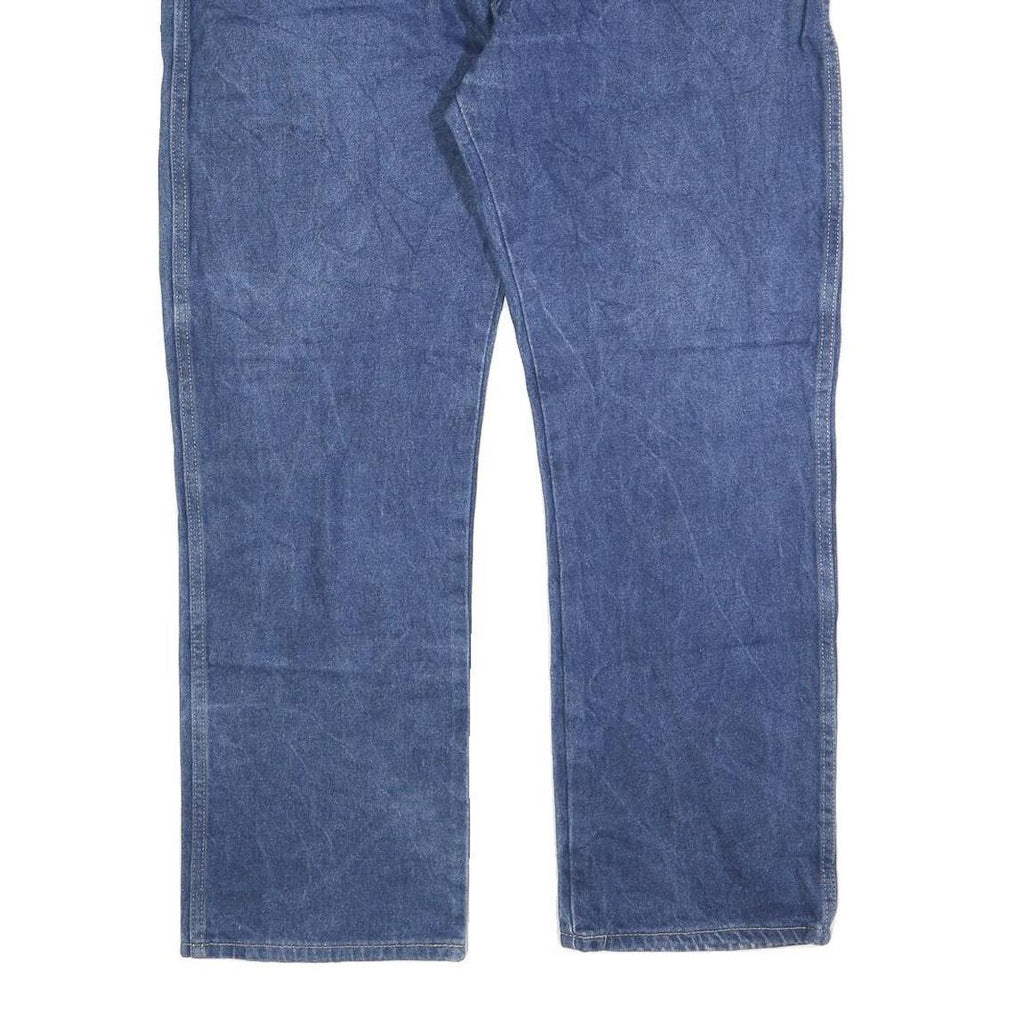 DICKIES Mens Regular Fit Blue Denim Jeans W38 L30 Zip Closure Cotton Blend