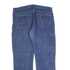 DICKIES Mens Regular Fit Blue Denim Jeans W38 L30 Zip Closure Cotton Blend
