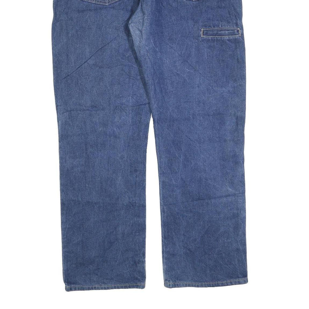 DICKIES Mens Regular Fit Blue Denim Jeans W38 L30 Zip Closure Cotton Blend