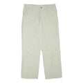 COLUMBIA Mens Beige Relaxed Straight Trousers W36 L31 Lightweight Outdoor Zip