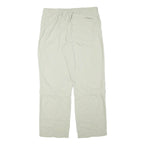 COLUMBIA Mens Beige Relaxed Straight Trousers W36 L31 Lightweight Outdoor Zip