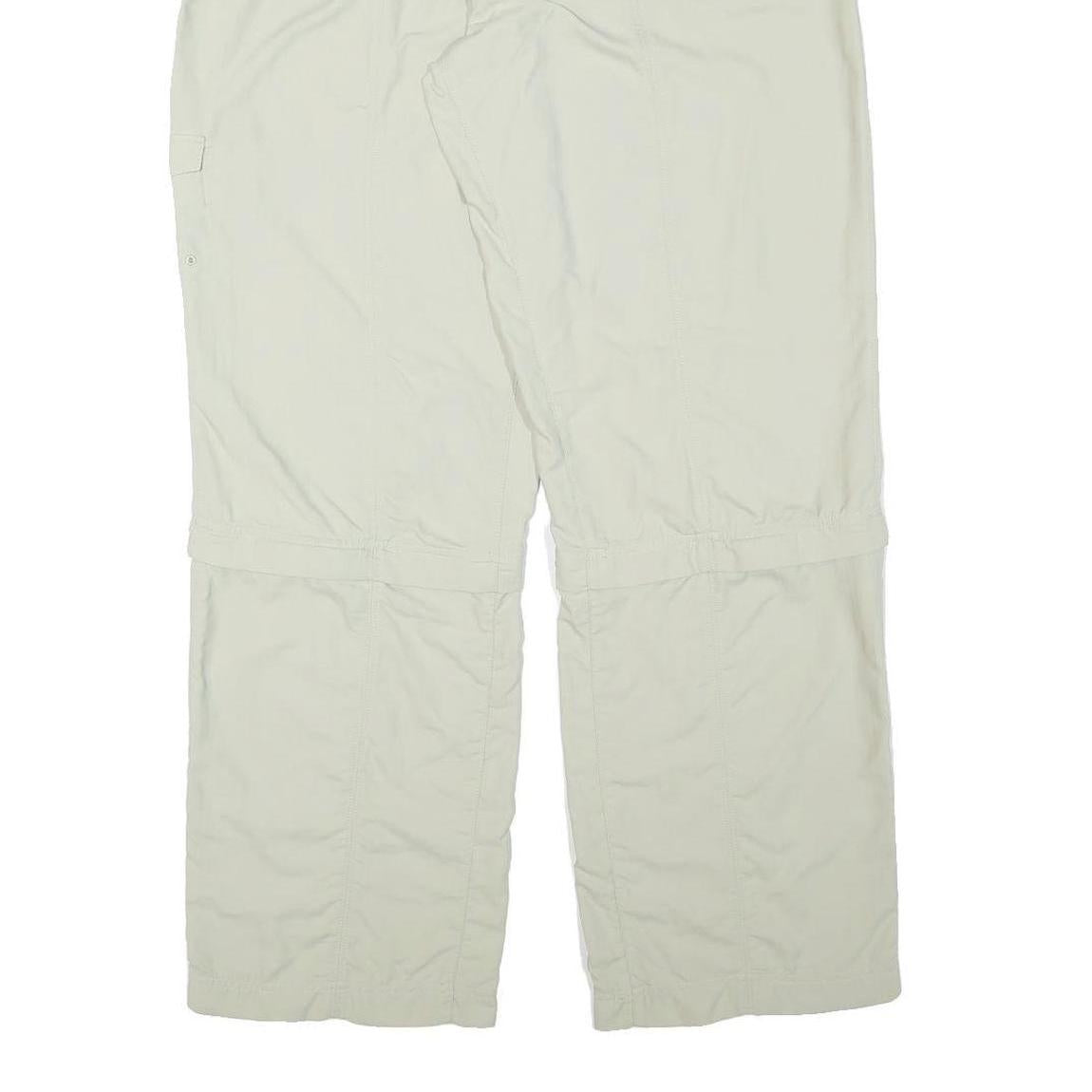 COLUMBIA Mens Beige Relaxed Straight Trousers W36 L31 Lightweight Outdoor Zip