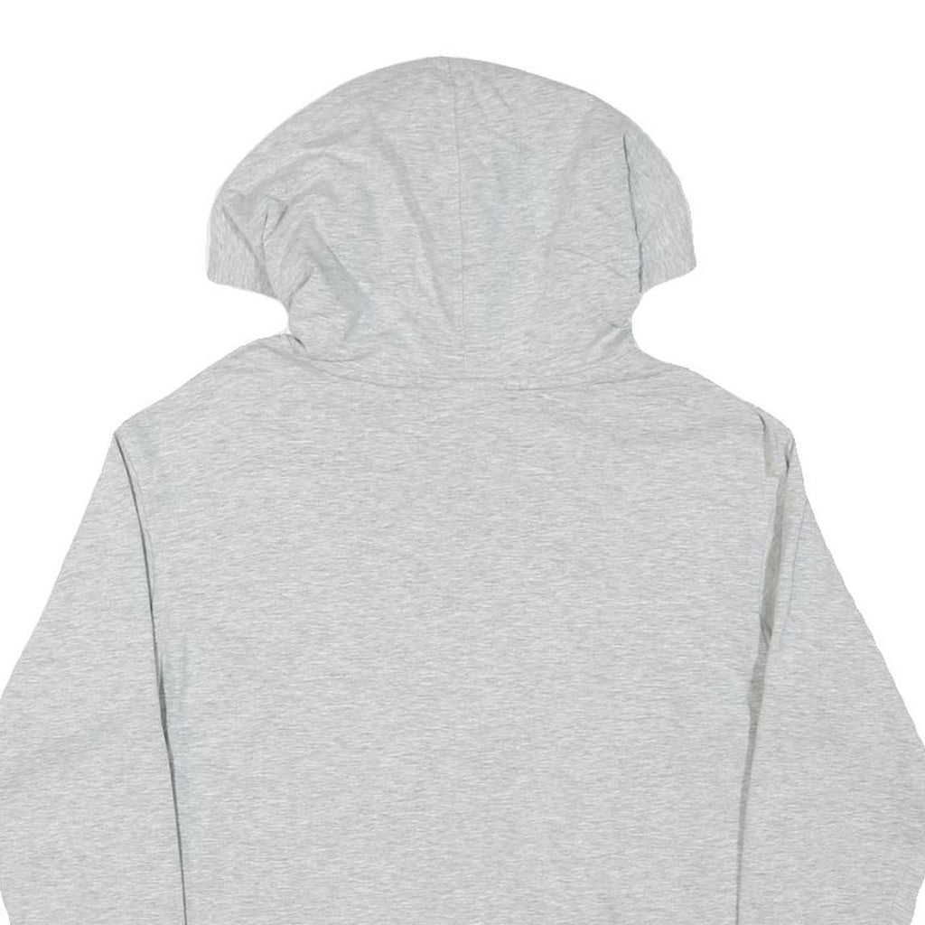 CHAMPION Womens Grey Pullover Hoodie S Cotton Blend Logo Sweatshirt