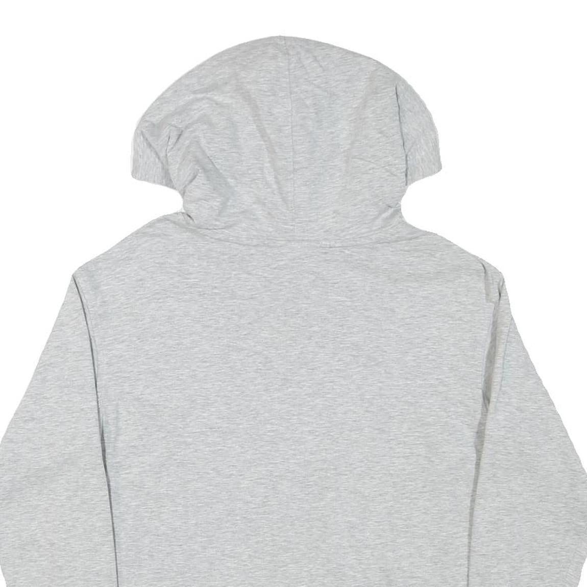 CHAMPION Womens Grey Pullover Hoodie S Cotton Blend Logo Sweatshirt