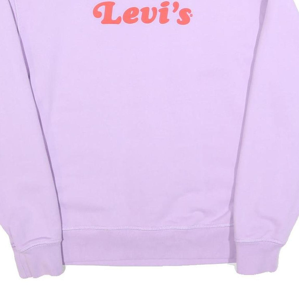 LEVI'S Womens Lilac Purple Sweatshirt S Crew Neck Cotton Pullover Casual