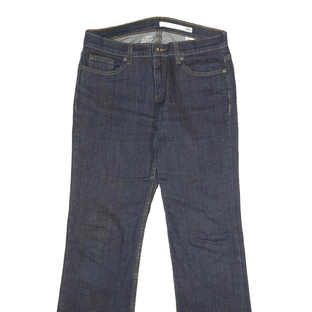 DKNY Womens Jeans Blue Relaxed Bootcut Denim Dark W30 L32 Stylish Comfort