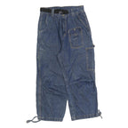 JHYO Womens Blue Relaxed Tapered Denim Medium W30 L25 Cargo Pocket Casual