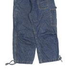 JHYO Womens Blue Relaxed Tapered Denim Medium W30 L25 Cargo Pocket Casual