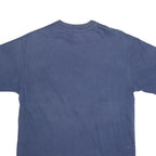HANES Mens Blue Graphic T-Shirt M Short Sleeve Crew Neck Cotton Blend