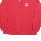 GANT Mens Red Navy USA Collar S Cotton Blend Pullover Sweatshirt