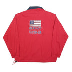 GANT Mens Red Navy USA Collar S Cotton Blend Pullover Sweatshirt