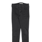LEVI'S Womens Black Slim Skinny Denim Jeans Cotton Blend W26 L32 Zip