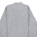 TED BAKER Mens Grey Cotton Blend Casual Shirt L Button Collar Long Sleeve