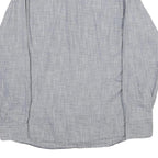 TED BAKER Mens Grey Cotton Blend Casual Shirt L Button Collar Long Sleeve