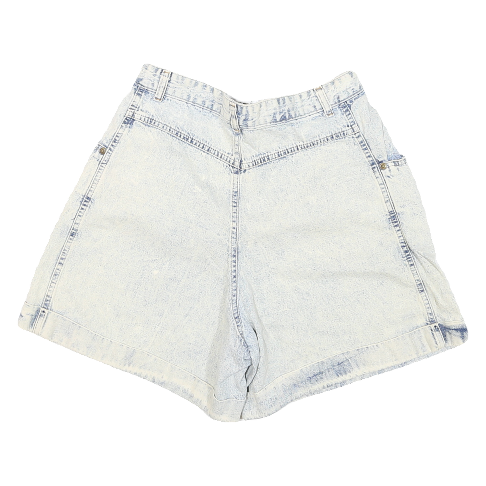 ESSENTIAL SPORT Womens Denim Blue Shorts M W28 Casual Cotton Blend
