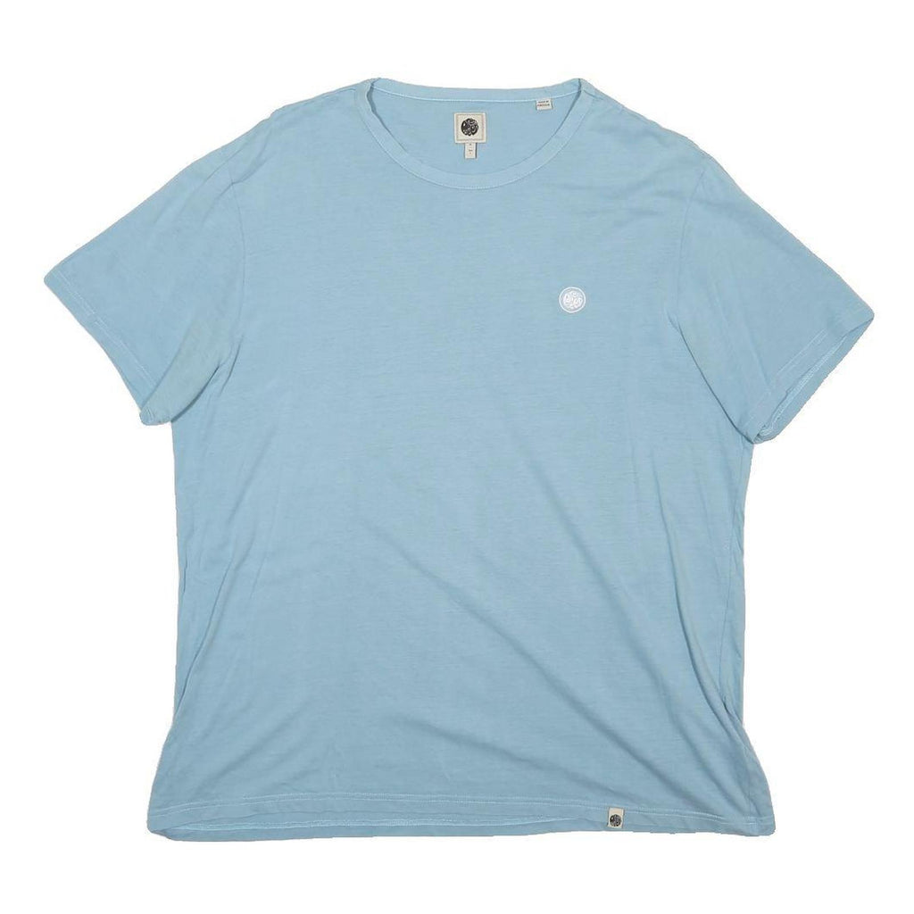 PRETTY GREEN Mens Blue XL T-Shirt Short Sleeve Crew Neck Cotton Blend Casual