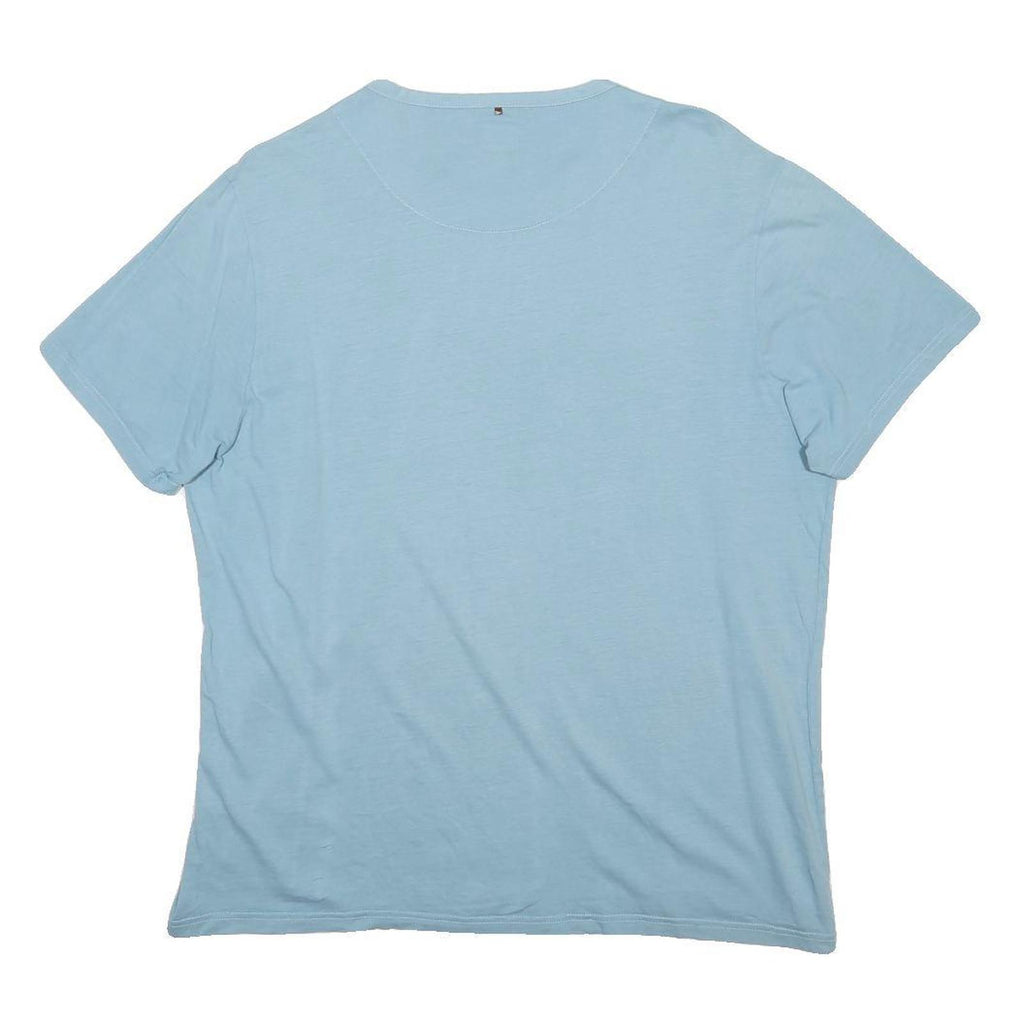 PRETTY GREEN Mens Blue XL T-Shirt Short Sleeve Crew Neck Cotton Blend Casual