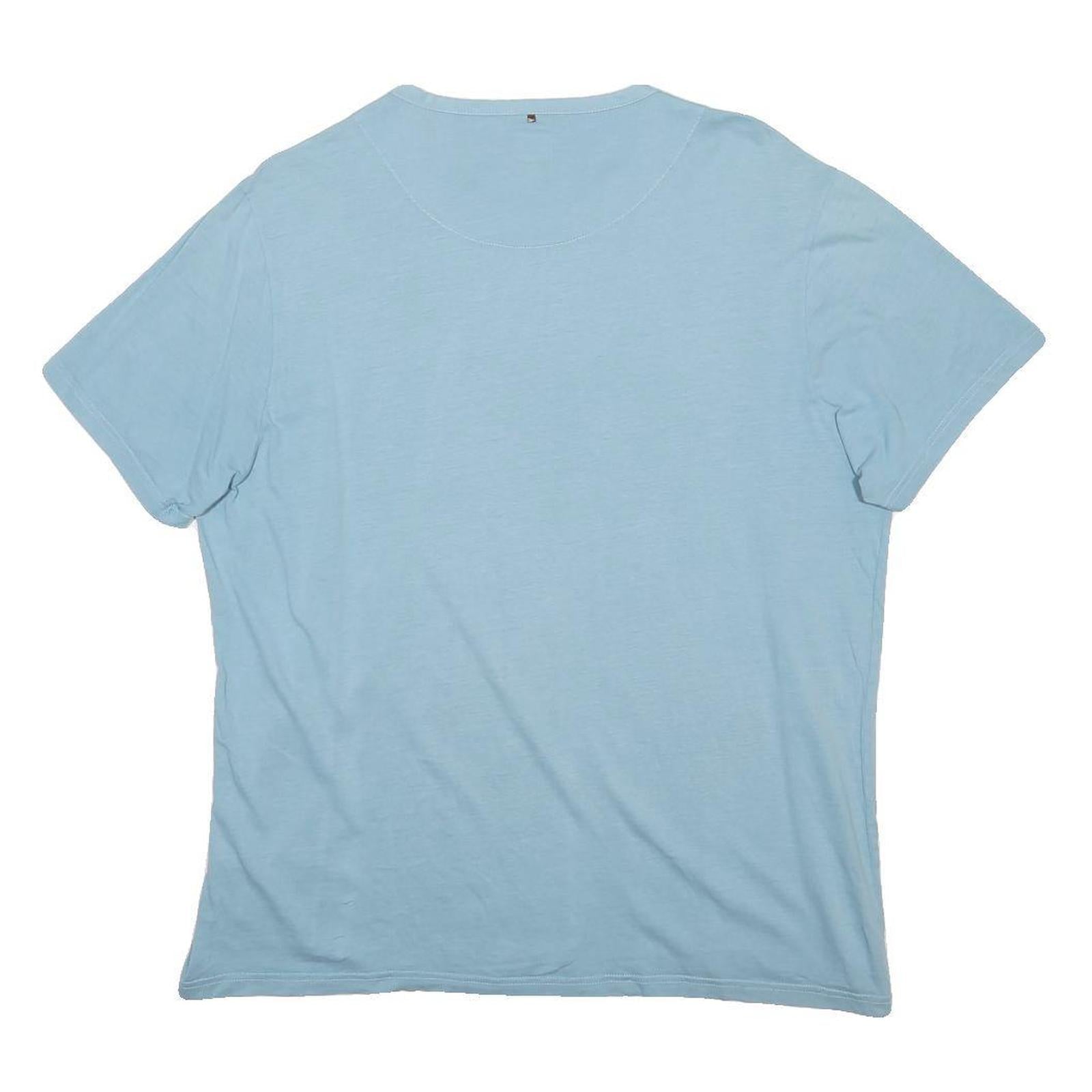 PRETTY GREEN Mens Blue XL T-Shirt Short Sleeve Crew Neck Cotton Blend Casual