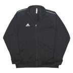 ADIDAS Mens Black Jacket 2XL Polyester Zip Sport Casual Track Top