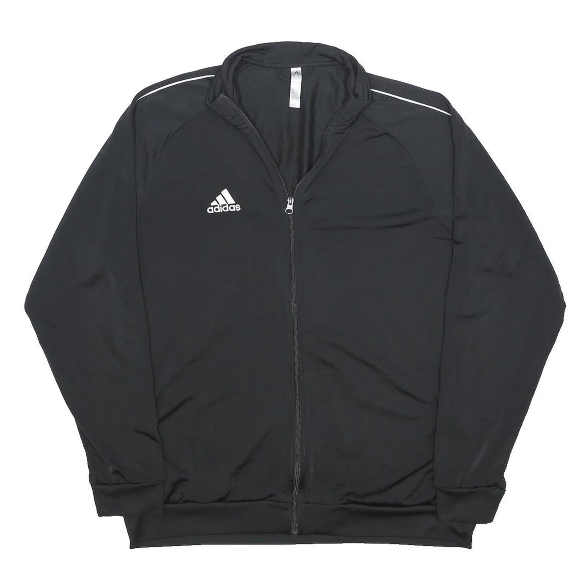 ADIDAS Mens Black Jacket 2XL Polyester Zip Sport Casual Track Top