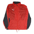 PUMA Mens Red & Black Jacket S Polyester Blend Zip Sportswear Lightweight