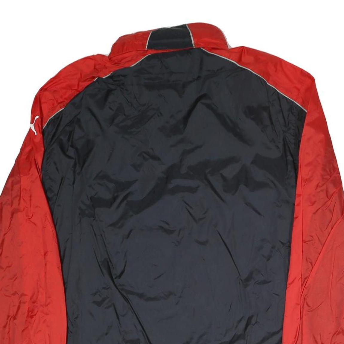 PUMA Mens Red & Black Jacket S Polyester Blend Zip Sportswear Lightweight