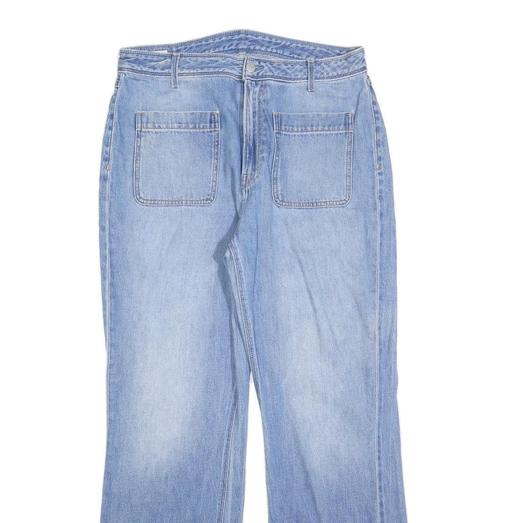 PEPE JEANS Womens Regular Blue Denim Straight Jeans W33 L32 Classic Cotton Zip
